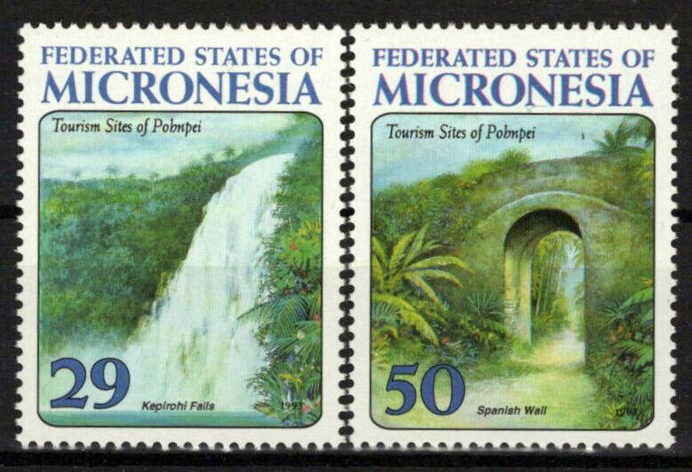 Micronesia 179-180 MNH Tourist Attractions Kepirohi Falls