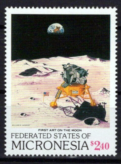 Micronesia 82 MNH Paintings Space Lunar Module William Hanson