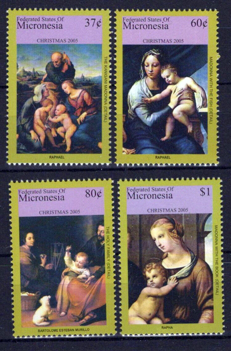 Micronesia 668-671 MNH Christmas Paintings The Holy Family