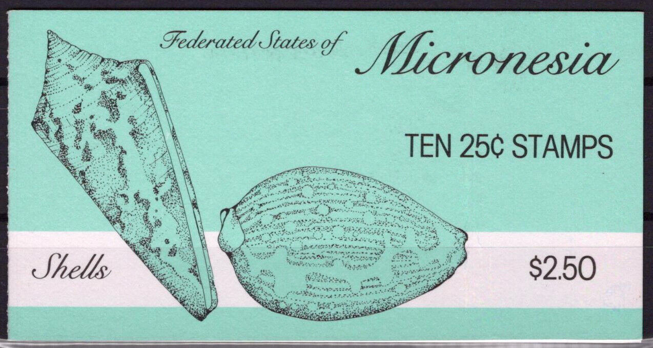 Micronesia 88a MNH Booklet Pane Marine Life Seashells