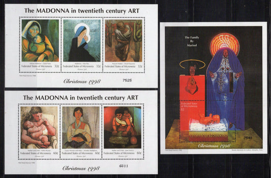 Micronesia 321-323 MNH Paintings of Madonna 20th Century