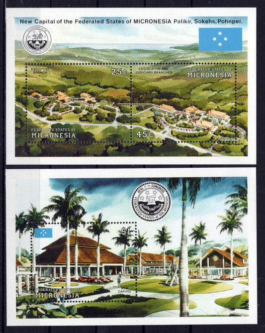 Micronesia 132-133 MNH New Capitol of Micronesia Architecture