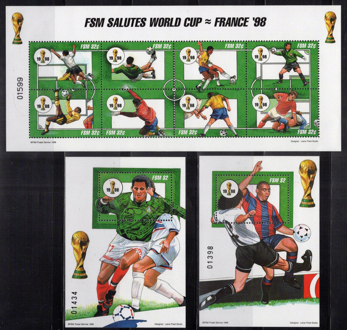 Micronesia 285-287 MNH World Cup Soccer Games Sports