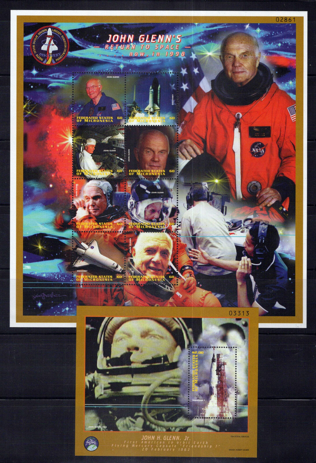 Micronesia 324-327 MNH Space John Glenn Astronaut