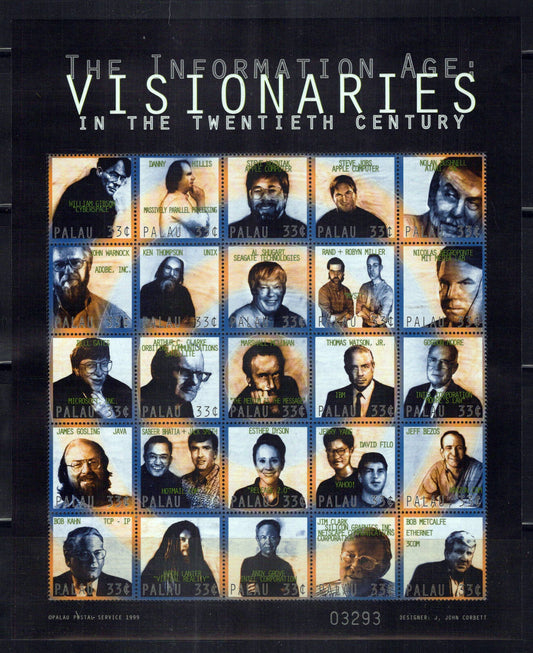 Palau 512 MNH Visionaries Communications Steve Jobs