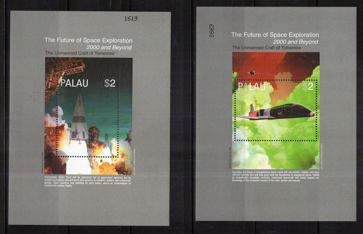 Palau 548-552 MNH Future Space Exploration Travel