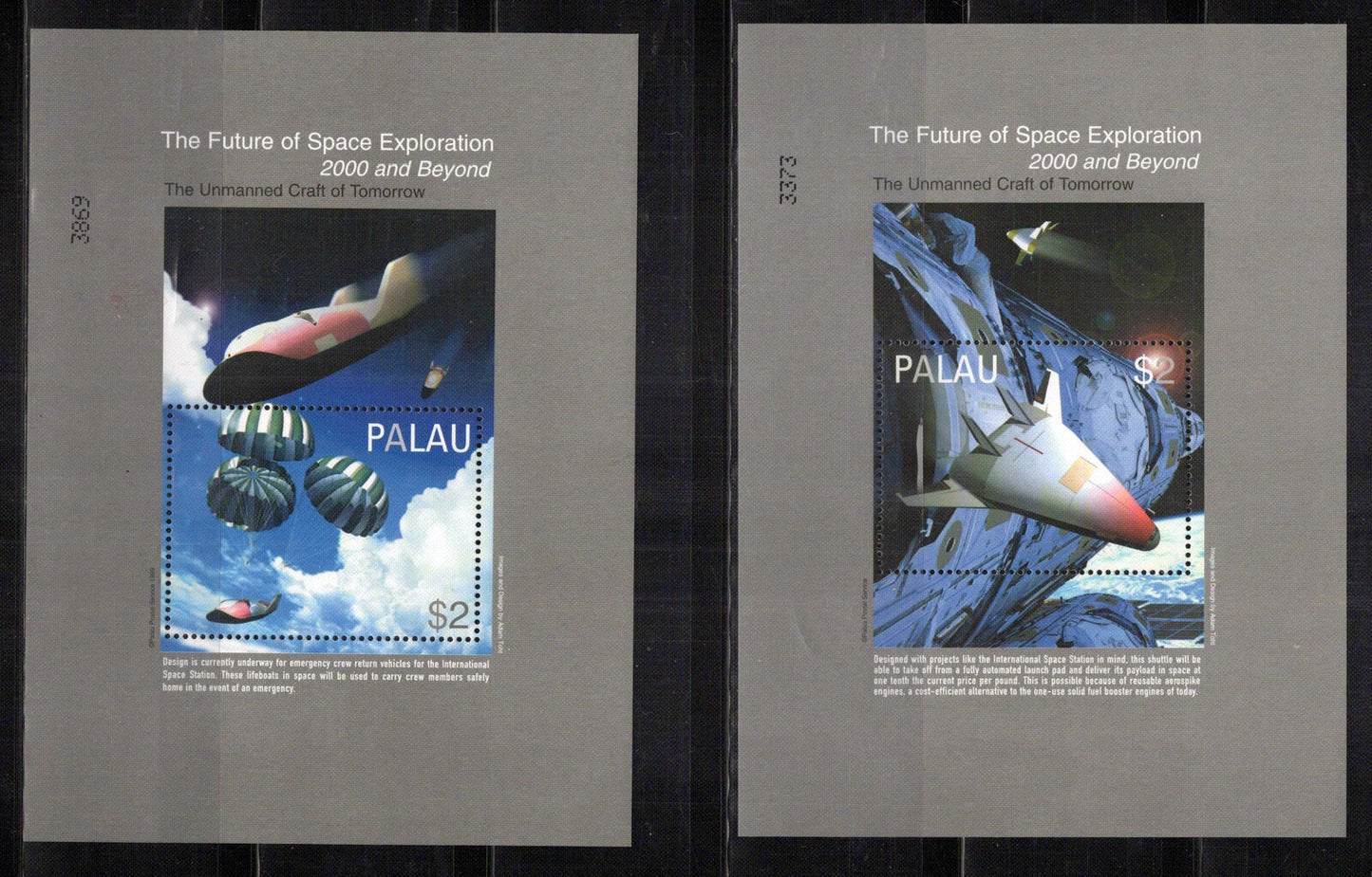 Palau 548-552 MNH Future Space Exploration Travel