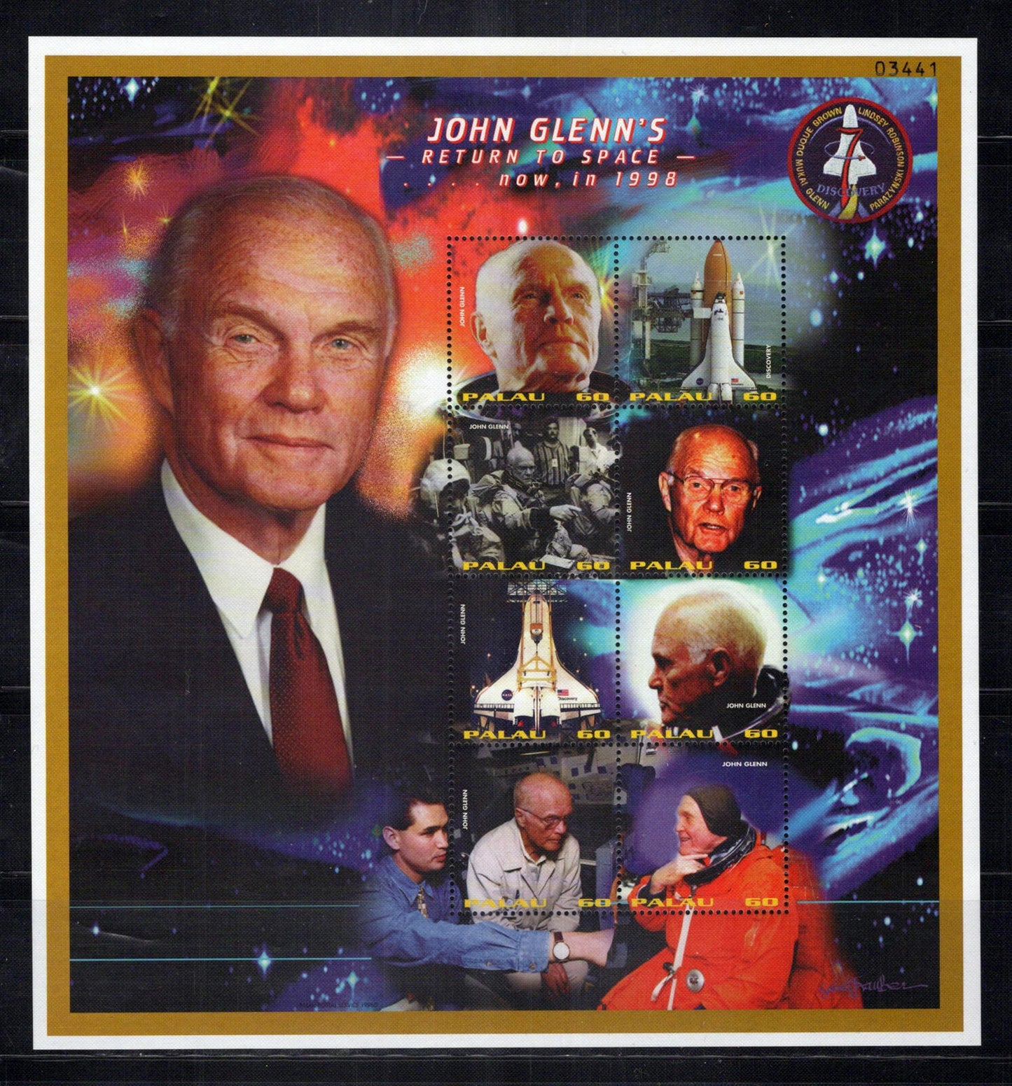 Palau 475-478 MNH John Glenn Space Shuttle