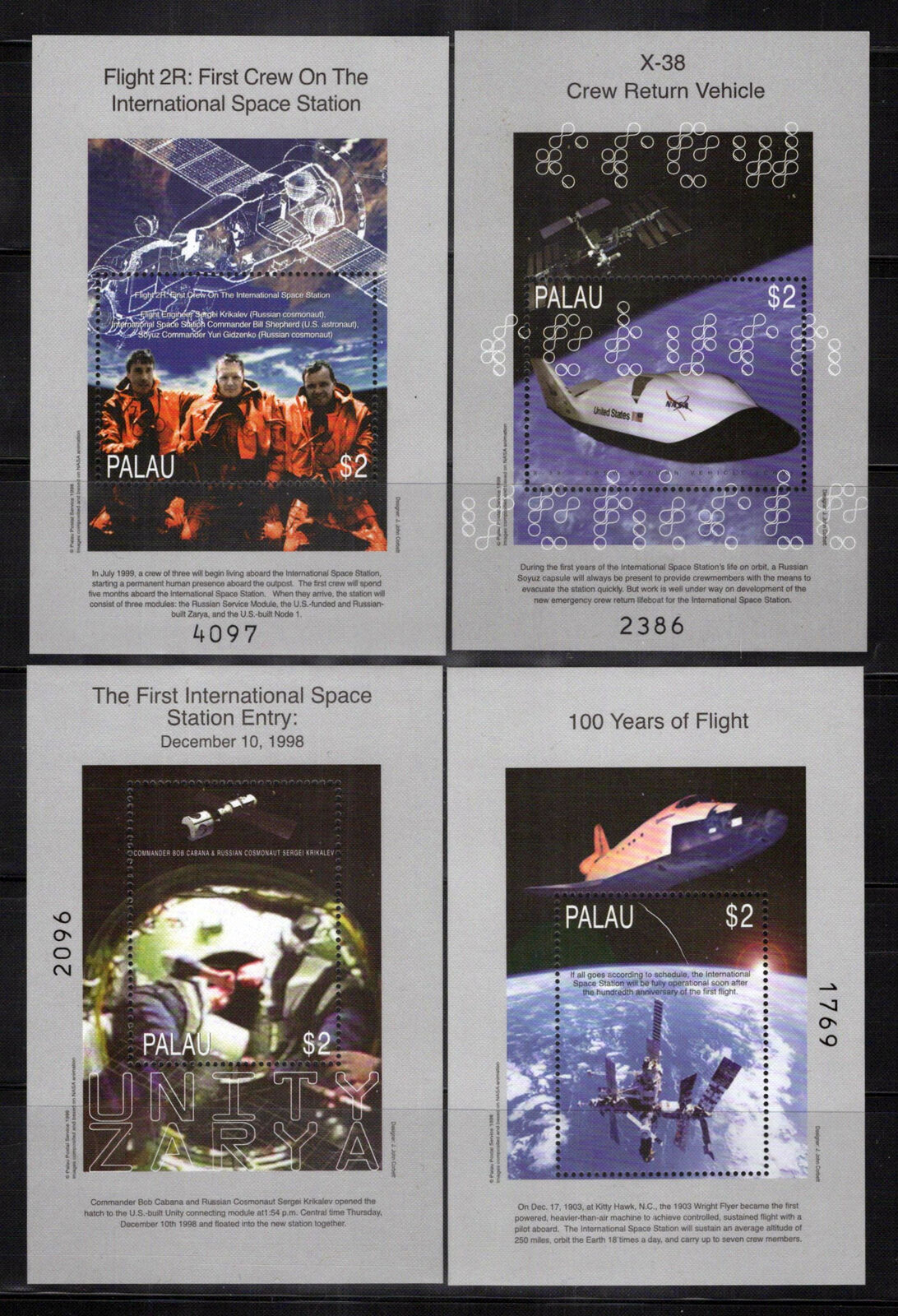 Palau 507-511 MNH International Space Station Astronauts