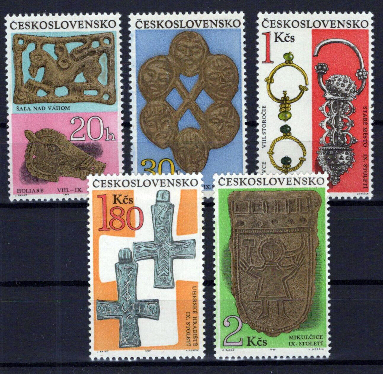 Czechoslovakia 1646-1650 MNH Archaeological Treasures Art ZAYIX 0224M0061M