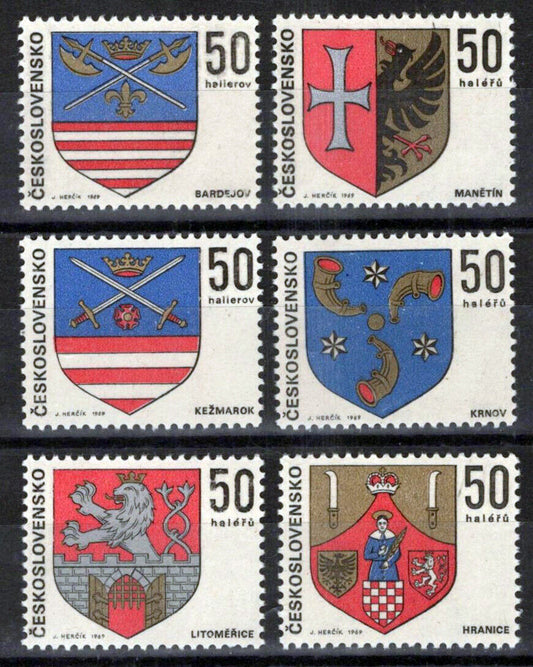 Czechoslovakia 1652-1657 MNH Coat of Arms Herladry ZAYIX 0224M0062M