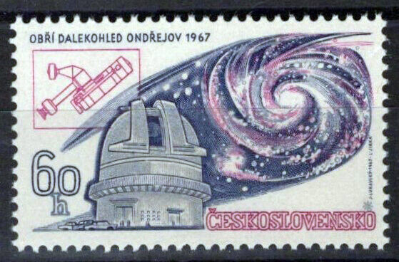 Czechoslovakia 1489 MNH Ondrjov Observatory & Galaxy ZAYIX 0224M0060M