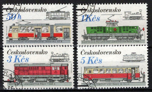 Czechoslovakia 2626-2629 Used CTO Trains Locomotives Streetcars ZAYIX 0224M0070M