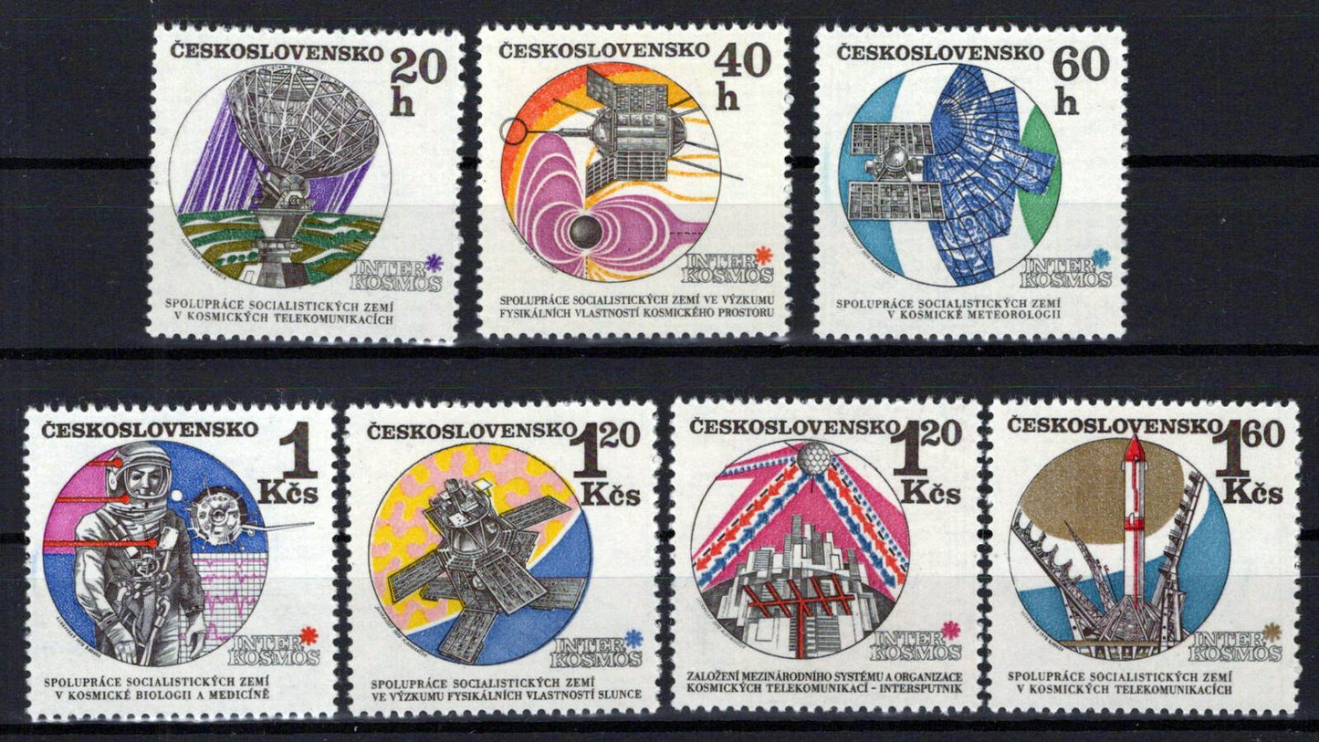 Czechoslovakia 1716-1721 MNH Interkosmos Space Cooperation ZAYIX 0224M0064M