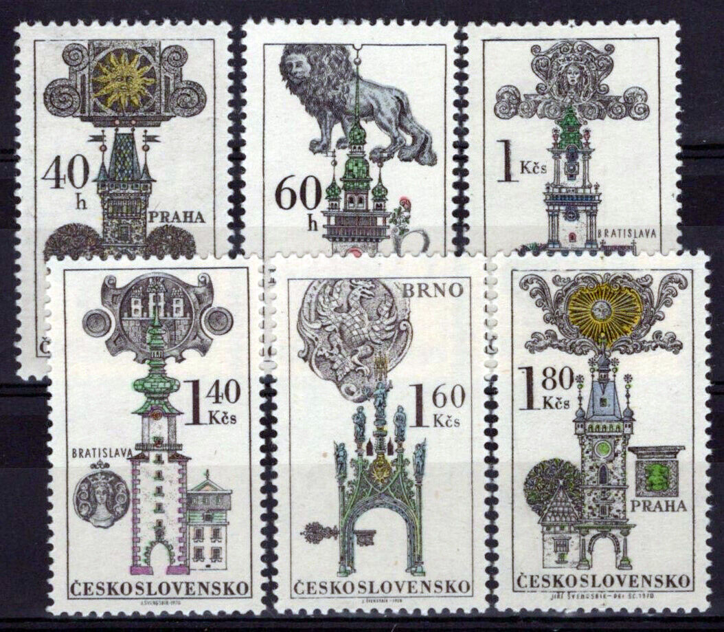 Czechoslovakia 1698-1703 MNH Historic Czech Architecture ZAYIX 0224M0063M