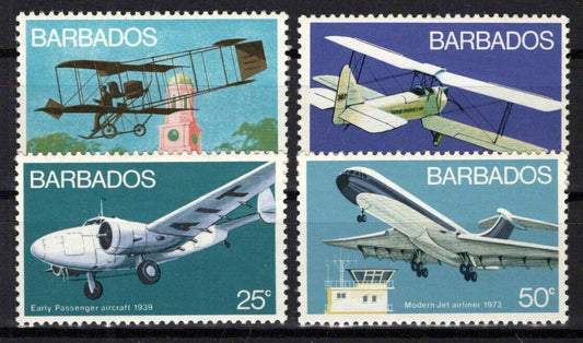 Barbados 384-387 MNH Aviation Planes Transportation ZAYIX 0224S0027M