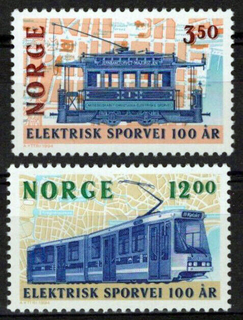 Norway 1067-1068 MNH Trains Railway Locomotives Transportation ZAYIX 0224S0068