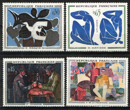 France 1014-1017 MNH Art Paintings Cezanne Matisse ZAYIX 0224S0046M