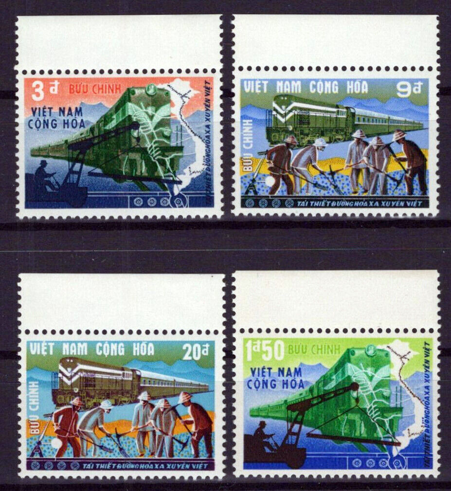 Vietnam 339-342 MNH (South Viet Nam) Reopening of Trans-Viet Nam Railroad