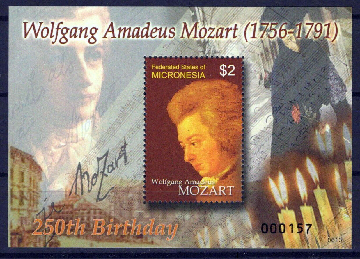 Micronesia 724 MNH Wolfgang Amadeus Mozart Music Composer