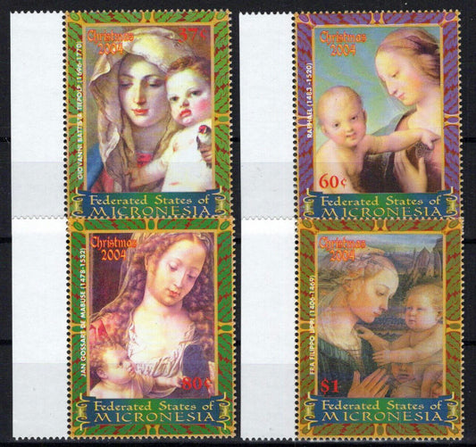 Micronesia 627-630 MNH Christmas Paintings Madonna & Child