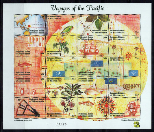 Micronesia 343 MNH Ships Exploration Fish Birds