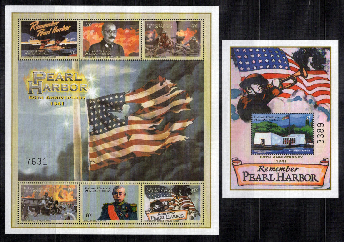 Micronesia 478-481 MNH Pearl Harbor Military War