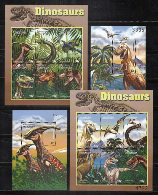 Micronesia 453-456 MNH Dinosaurs Prehistoric Animals