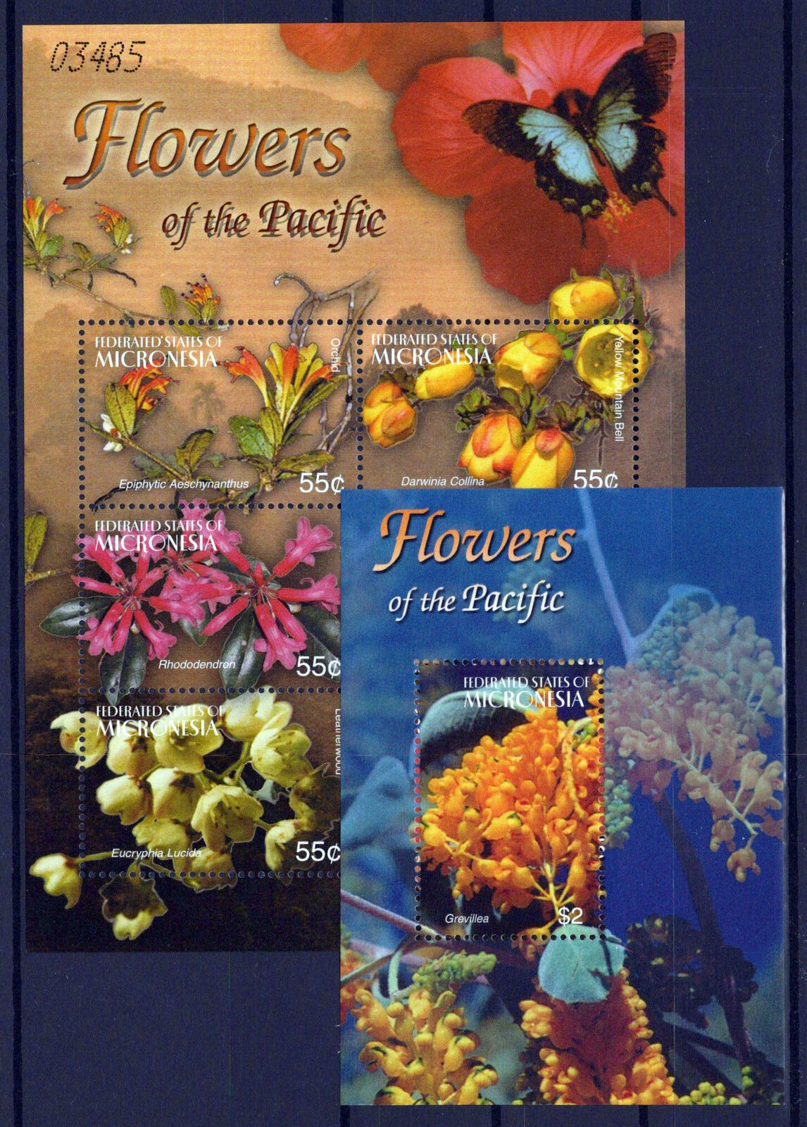 Micronesia 609-610 MNH Flowers of Pacific Plants Nature