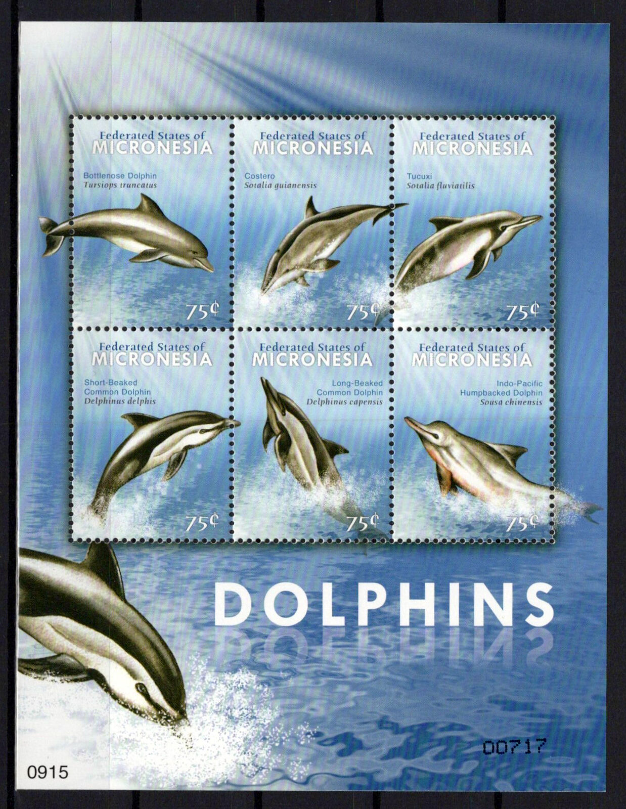 Micronesia 828 MNH Marine Life Dolphins