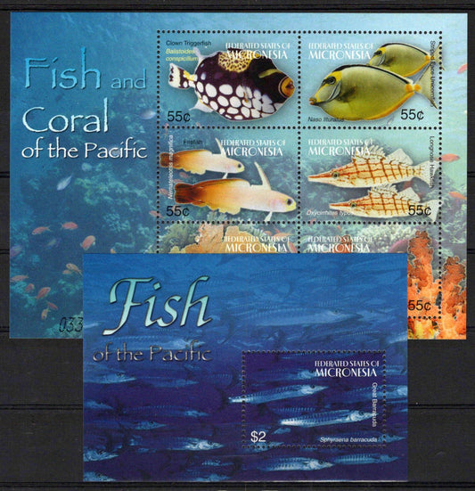 Micronesia 621-622 MNH Marine Life Fish & Coral of the Pacific