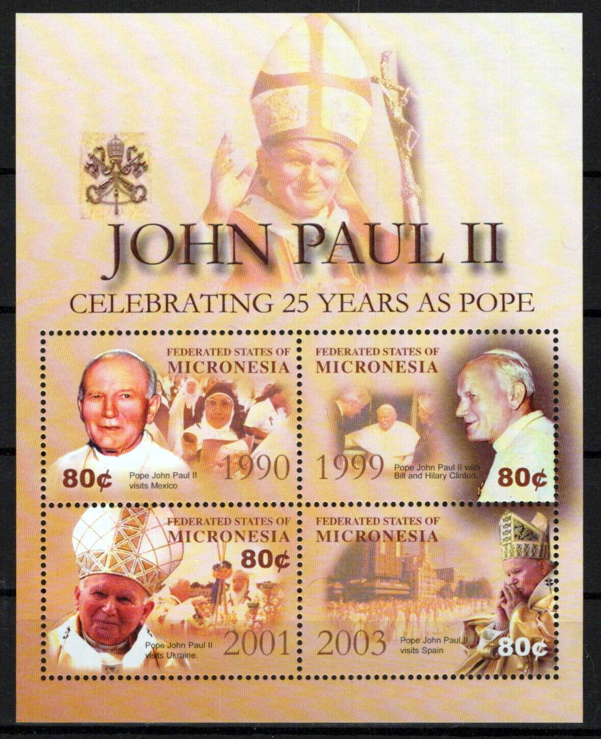 Micronesia 588 MNH Pope John Paul II Religious Figure