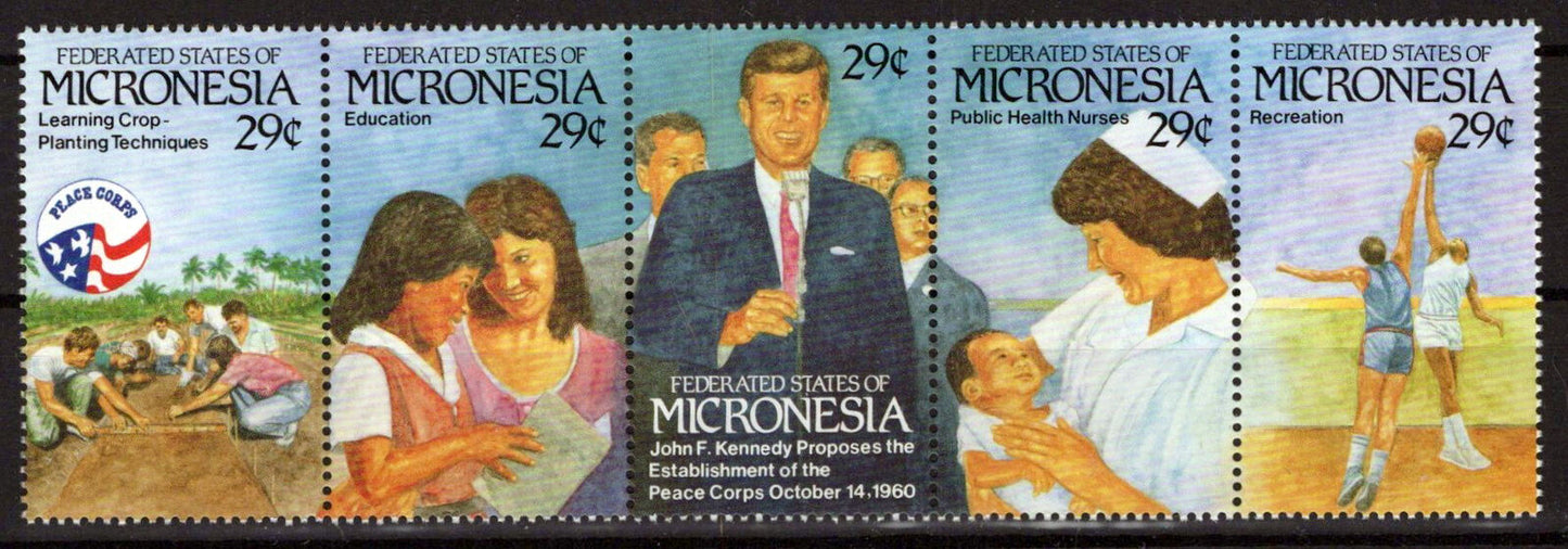 Micronesia 150 MNH Peace Corps John F. Kennedy Medical Sports