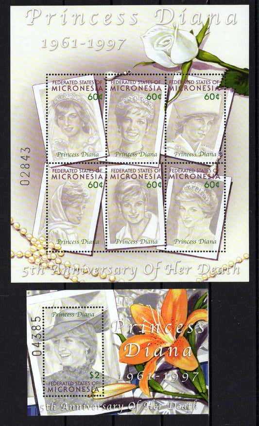 Micronesia 496-497 MNH Princess Diana Anniversary of Death