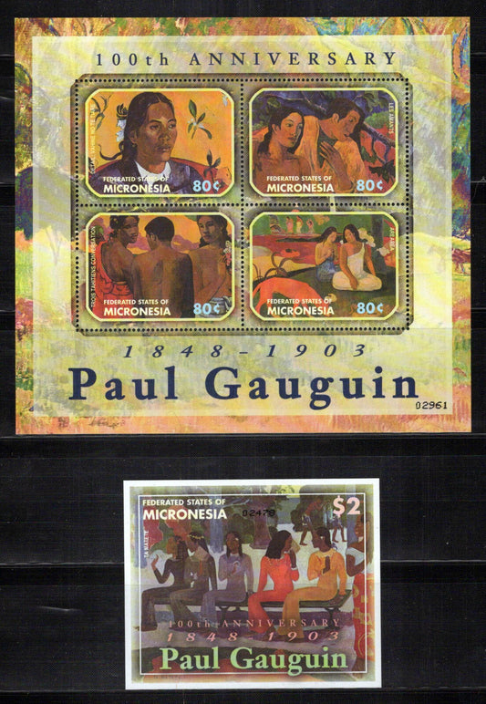 Micronesia 557-558 MNH Paintings Artist Paul Gauguin Women