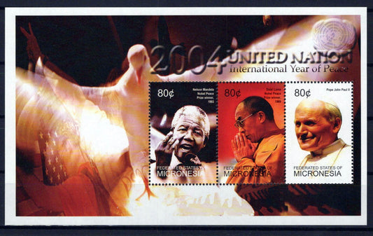 Micronesia 602 MNH Peace Mandela Dalai Lama Pope John Paul II