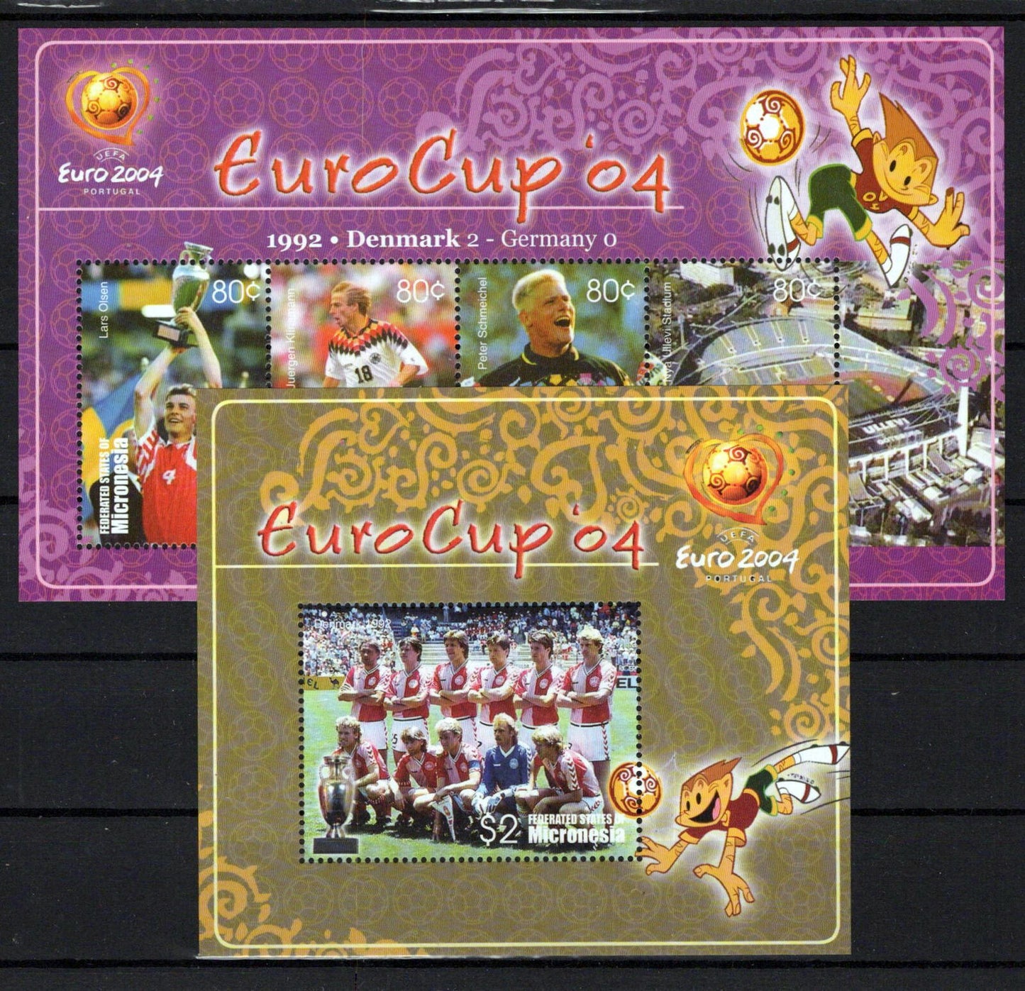 Micronesia 589-590 MNH European Soccer Championship Sports Games