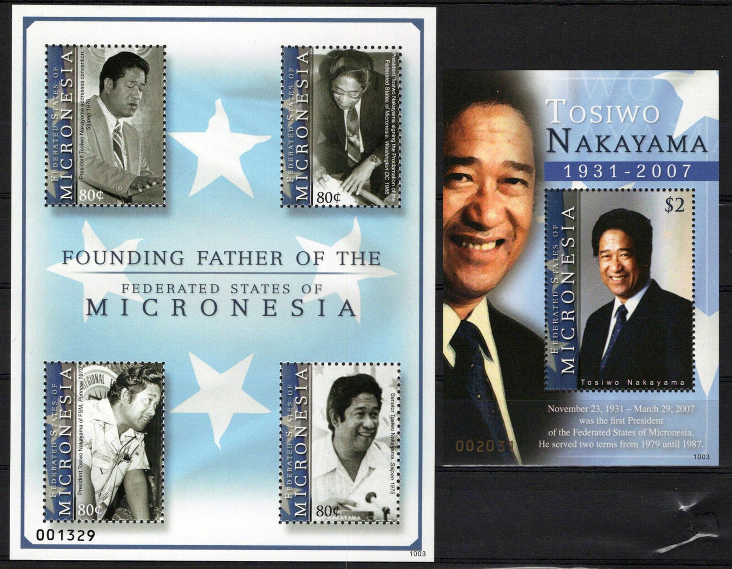 Micronesia 870-871 MNH Tosiwo Nakayama President