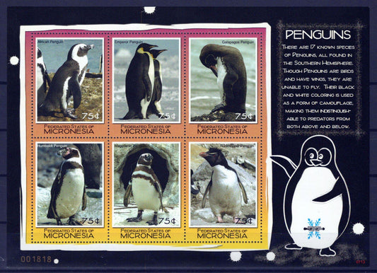 Micronesia 748 MNH Penguins Marine Life Animals