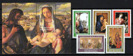 Micronesia 509-514 MNH Christmas Madonna & Child Paintings