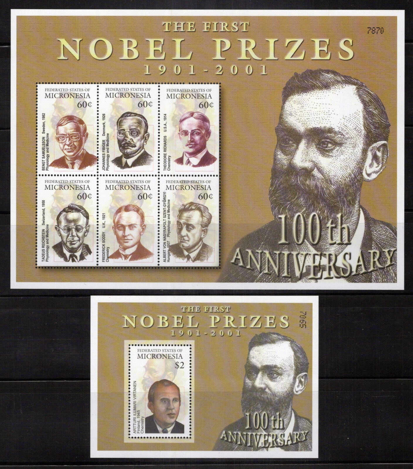 Micronesia 469-472 MNH Nobel Prizes Medicine Science Chemistry