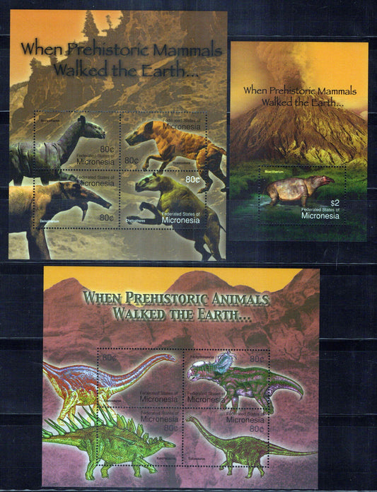 Micronesia 615-620 MNH Dinosaurs Prehistoric Animals