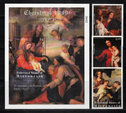 Micronesia 358-361 MNH Christmas Paintings Madonna & Child