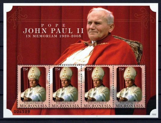 Micronesia 864 MNH Pope John Paul II Religious Figure