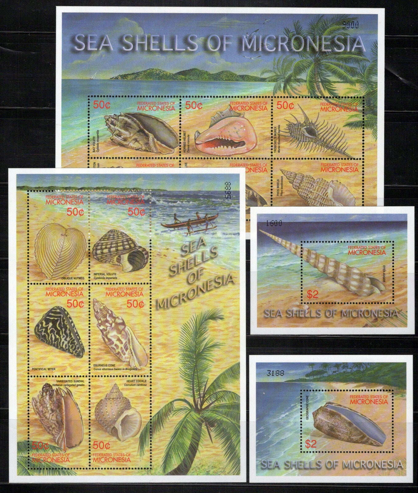 Micronesia 457-460 MNH Marine Life Seashells