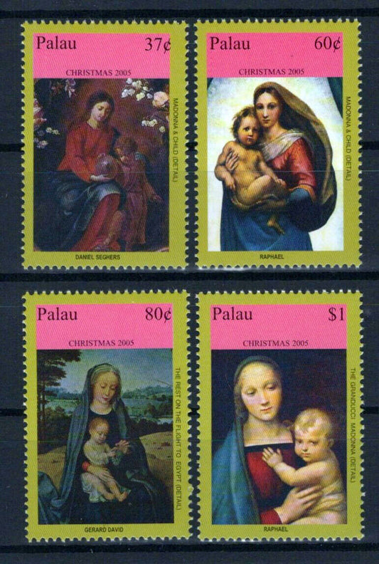 Palau 845-848 MNH Christmas Paintings Madonna & Child