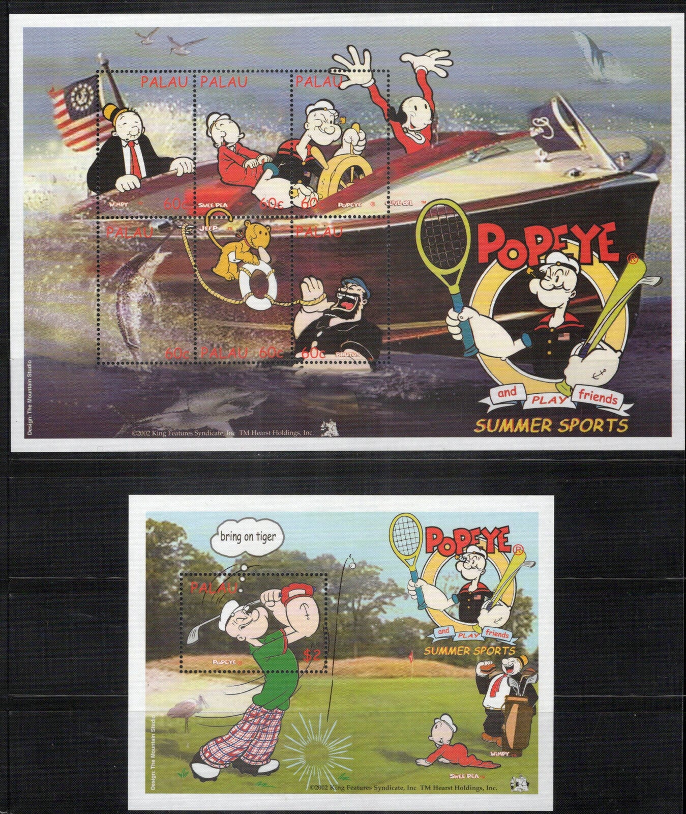 Palau 696-697 MNH Popeye Cartoons Entertainment