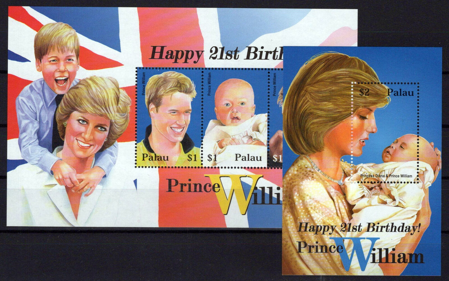 Palau 727-728 MNH Prince William 21st Birthday