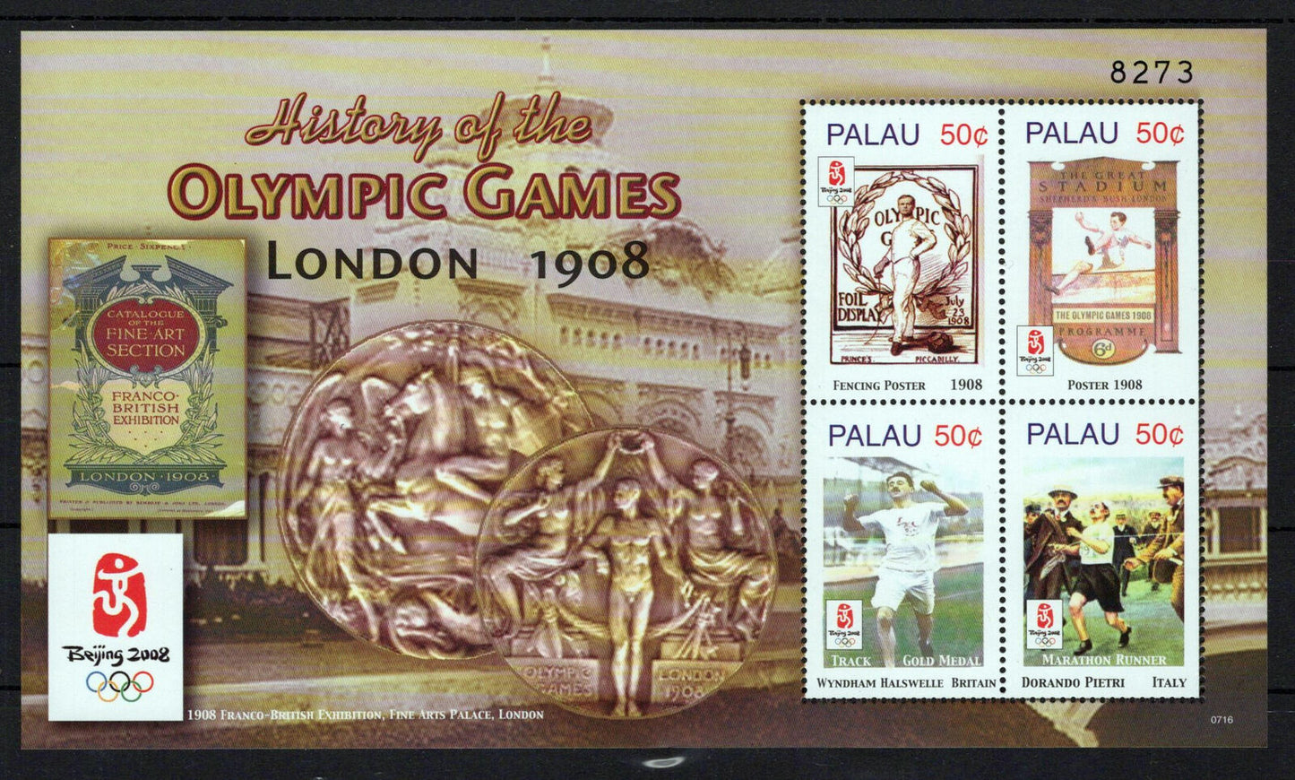 Palau 932 MNH History of Olympic Games Sports MNH