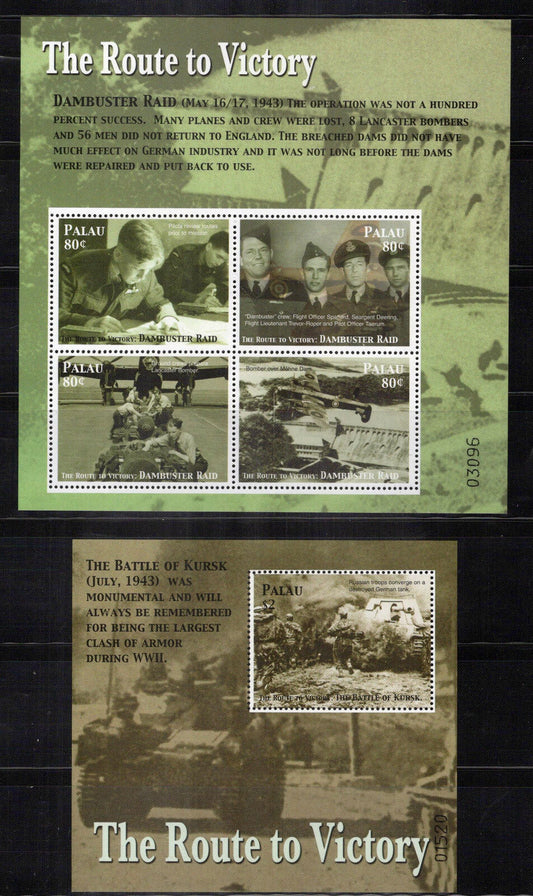 Palau 821-824 MNH End of WWII Military War